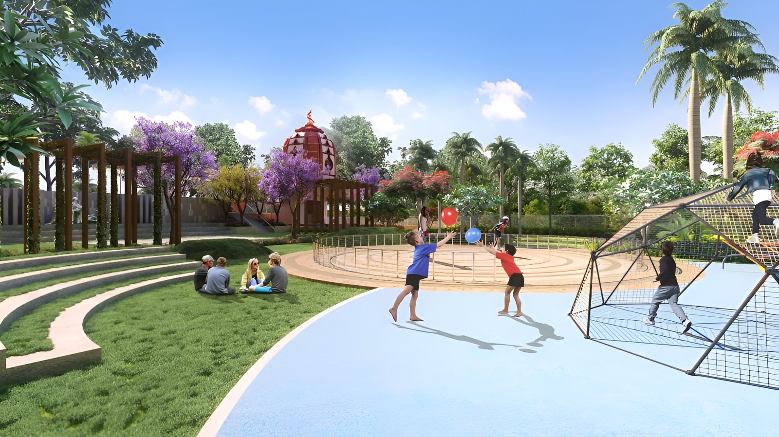 Temple & Kids Play Area
