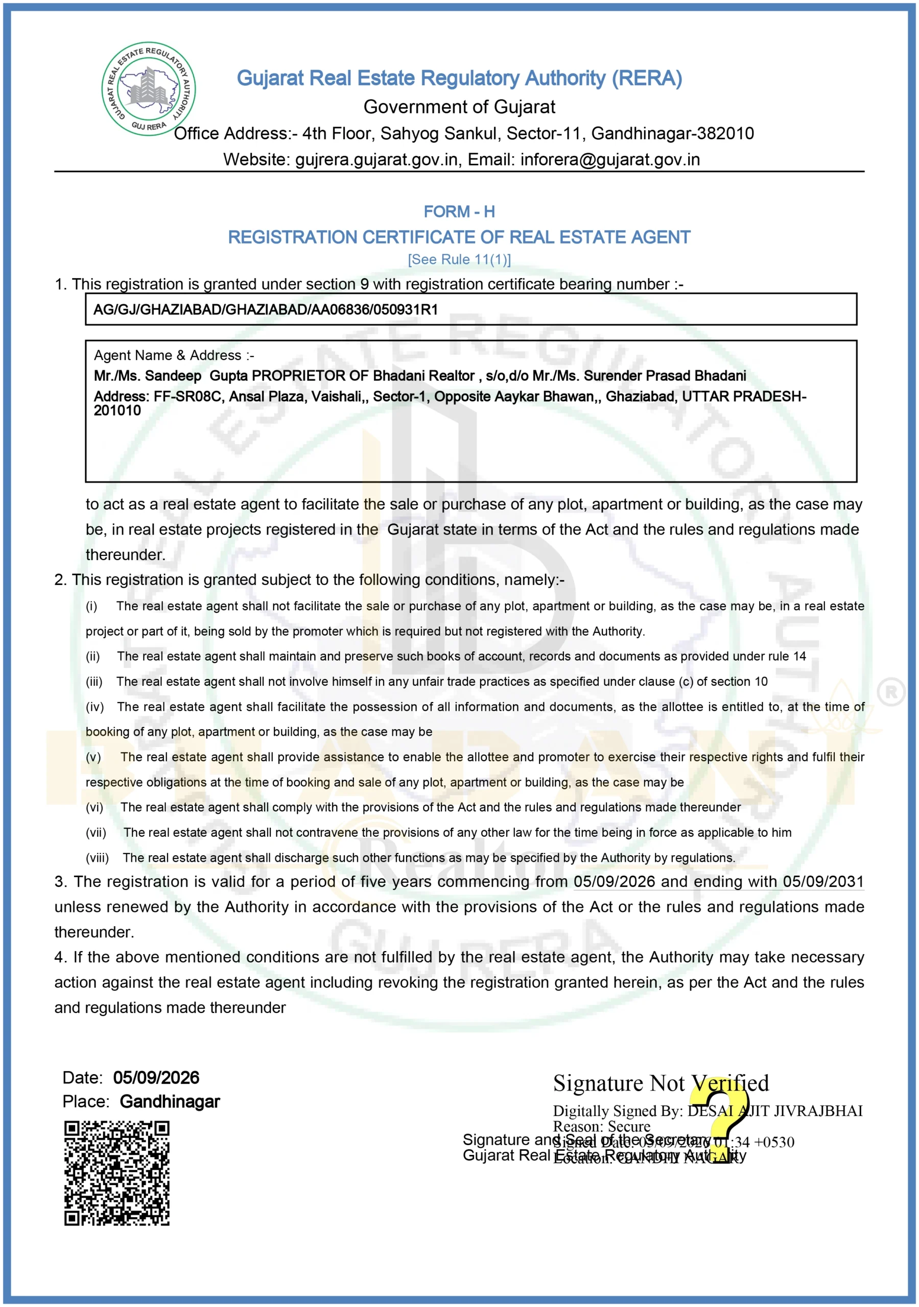 Gujarat RERA Registration