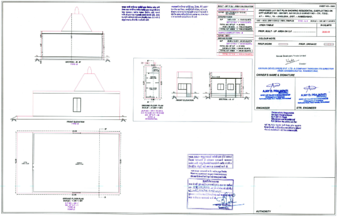 Layout plan sub plot